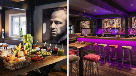 Kunst trifft Kulinarik: In der Miles Bar sowie im Siebzehn84 genießen Gäste unter den Blicken prominenter Persönlichkeiten.  Kunst trifft Kulinarik: In der Miles Bar sowie im Siebzehn84 genießen Gäste unter den Blicken prominenter Persönlichkeiten.