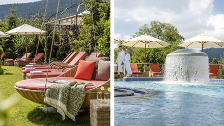 Der Außenbereich im Hotel Bareiss Der Außenbereich im Hotel Bareiss