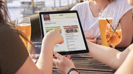 Speisekarte auf Tablet Speisekarte auf Tablet