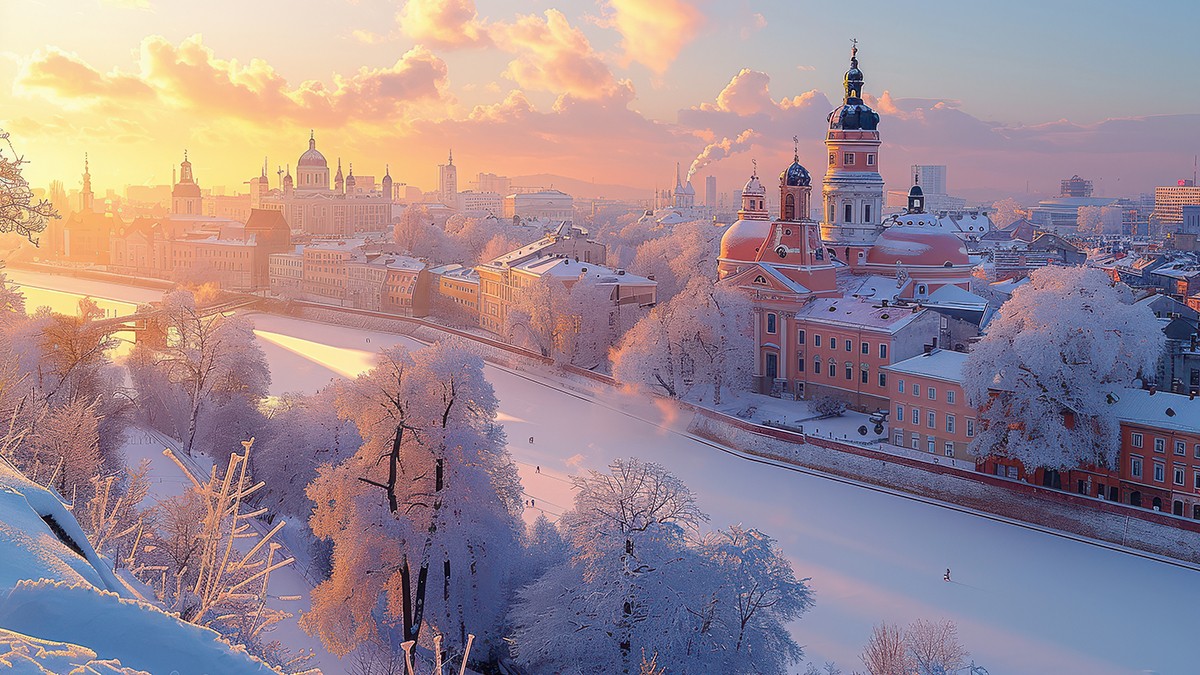 Foto: Robert Herhold/stock.adobe.com/generiert mit KI Winterwunderland Vilnius