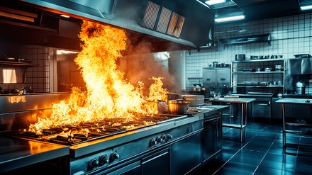 Feuer Feuer ist in der Küche ausgebrochen