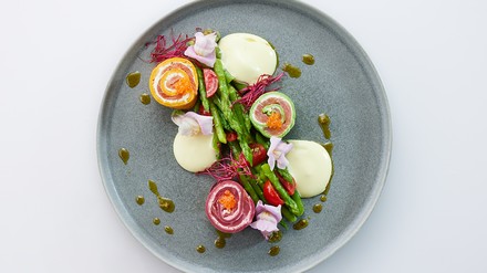 Hügli Bärlauchpfannkuchen mit grünem Spargel