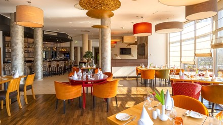 Im Best Western Premier IB Hotel Friedberger Warte setzen Möbel in kräftigen Tönen und kontrastreiche Tapeten auffällige Akzente. Im Best Western Premier IB Hotel Friedberger Warte setzen Möbel in kräftigen Tönen und kontrastreiche Tapeten auffällige Akzente.