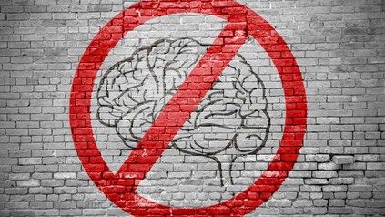 Graffiti Gehirn Verbotszeichen
