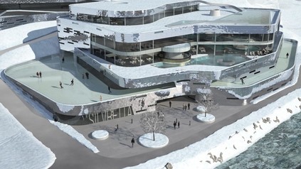 Rendering der neuen Therme in Ischgl