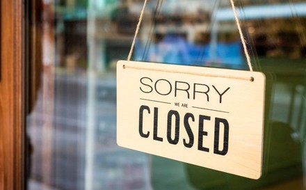 „Sorry we are closed“-Schild