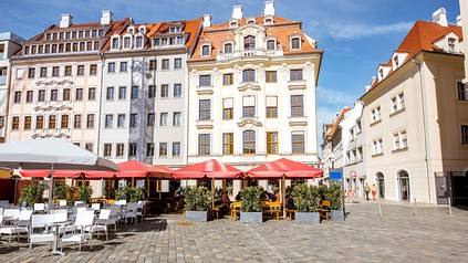 Straßencafés in Dresden