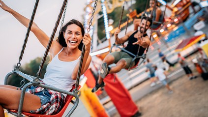Freizeitparkt-Besucherin