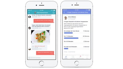 Zwei Smartphones mit Chatapps