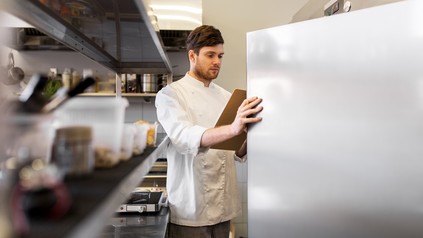 Die Kühlkammer in einer Großküche