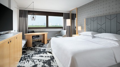 Ein Zimmer des Sheraton-Hotels