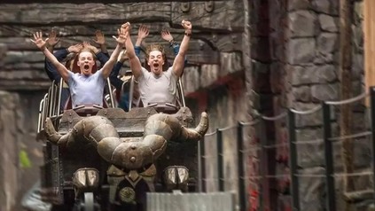 Eine Achterbahn im Phantasialand