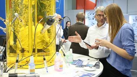 Eine Messehalle auf der BrauBeviale