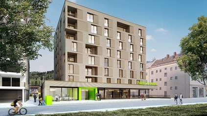 Außenansicht des Harrys Home in Bischofshofen