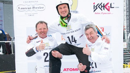 Das Siegertreppchen beim Sterne-Cup der Köche (v. l.): Thomas Egger (2.), Martin Schlegel (1.) und Hans Haas (3.).
