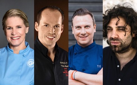 Cornelia Poletto, Tristan Brandt, Tim Raue und Konstantin Filippou