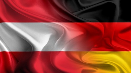 Eine deutsch-österreichische Flagge