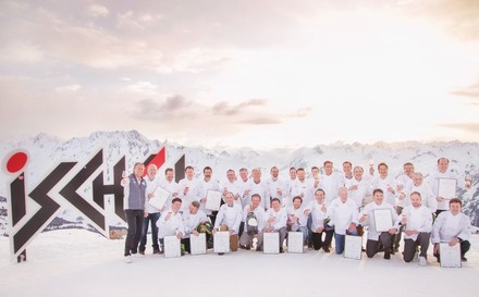 Präsentation des 38. Hornstein-Rankings in Ischgl vor der versammelten Kochelite.