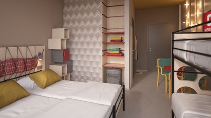 Zimmer in einem Meininger-Hotel