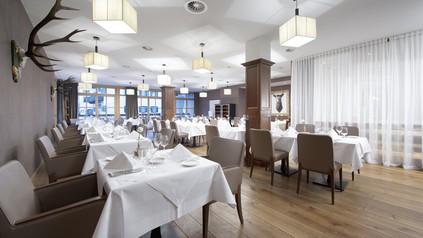 Speisesaal im Q!Resort in Kitzbühel.