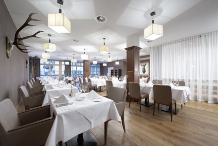 Speisesaal im Q!Resort in Kitzbühel.