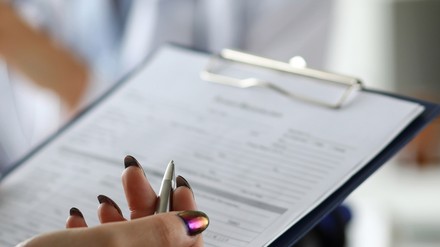 Eine Gästeliste in einem Restaurant