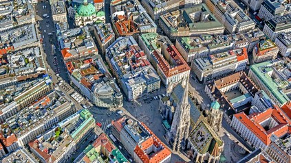 Luftbild der Wiener Innenstadt