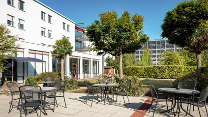 Außenbereich des Greet Hotel Darmstadt