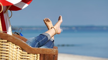 Strandkorb am Strand