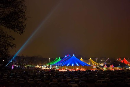 Panorama vom Wintertollwood bei Nacht
