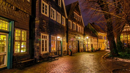 Altstadt von Gütersloh bei Nacht