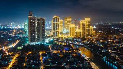 Panorama einer Stadt auf den Philippinen