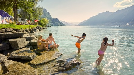 Campingplatz an einem See