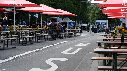 Corona-Biergarten, Pop-up-Biergarten in Köln