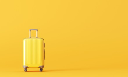 Gelber Rollkoffer