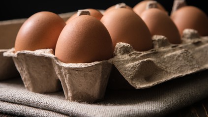 Eier in Eierschachtel