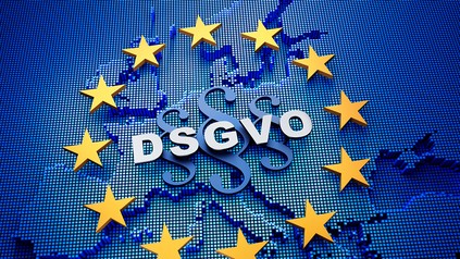 Eine Europakarte und die Buchstaben DSGVO