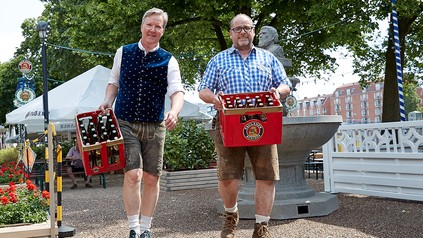 Auslieferung des Paulaner Freibiers durch die „Gastro-Starthilfe-Aktion“