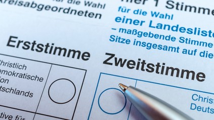 Stimmzettel Bundestagswahl