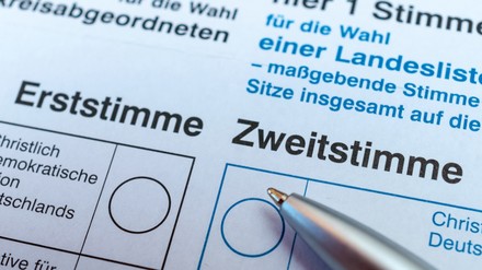 Stimmzettel Bundestagswahl