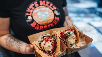 Ein Döner aus Eiscreme