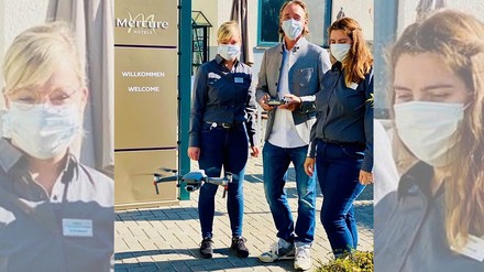 Mitarbeiter des Mercure Tagungs- & Landhotel Krefeld mit Drohne