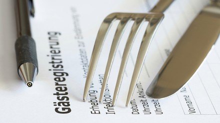 Eine Gästeliste in einem Restaurant