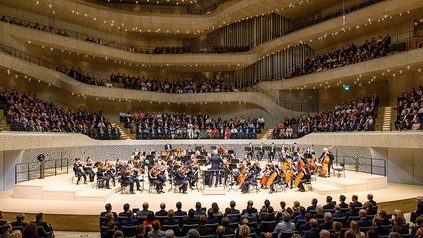 Eine Großveranstaltung in der Hamburger Elbphilharmonie