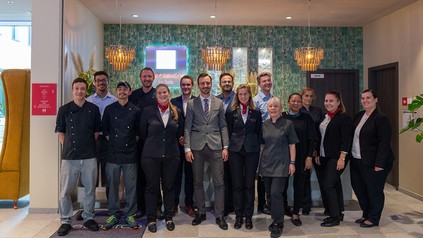 Fabian Falzboden mit dem Team