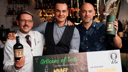 Die drei besten Bartender des Artisans of Taste Wettbewerbs.