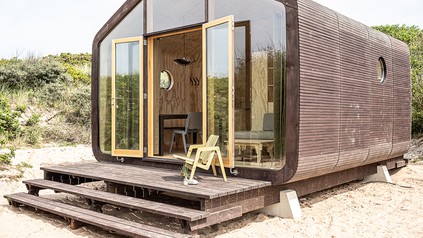 Ein Ferienhaus aus Pappe