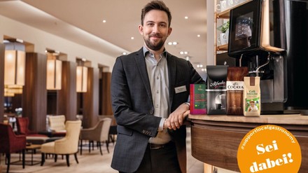 Gastronom mit J.J. Darboven-Kaffee