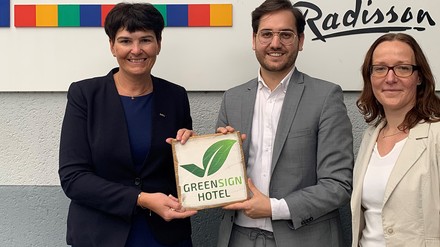 Park Inn by Radisson Berlin Alexanderplatz. mit GreenSign Level 4 ausgezeichnet.