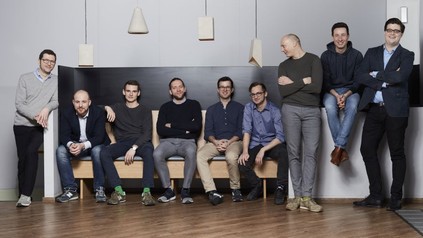 Markus Gould, Thomas Juranitsch, Timo Muliar, Steve Breitzke, Matthias Pitra, Benjamin Edthofer, Andreas Katona, René Antrag und Simon Schubert bei einem Gruppenfoto